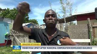 Fisherfolk Upset After Municipal Corporation Demolishes Buildings  CVMTVNews [upl. by Reste]