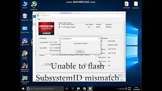 Flashing stock bios on AMD mining graphic cards Subsystem ID error  ATIflash  Force flashing [upl. by Arnuad87]