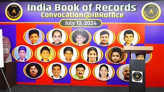 India Book of Records Convocation  13 July 2024 [upl. by Alekin]