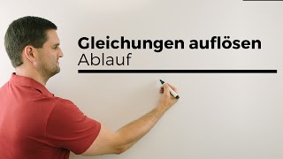 Ablauf Gleichungen auflösen Umstellen Umformen Lösen  Mathe by Daniel Jung [upl. by Thedric]