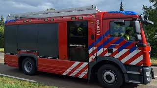 Brandweer Kesteren TS 088231 Prio 1 N233  N233 137 Kesteren Ongeval wegvervoer [upl. by Goddart]