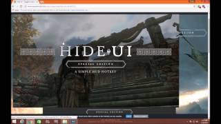 Skyrim SE Hide UI  Toggle Compass UI HUD Mod Tutorial [upl. by Gilberte645]