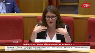 Fonds Marianne  Marlène Schiappa en difficulté sur l’arbitrage qui a exclu SOS Racisme [upl. by Weslee182]