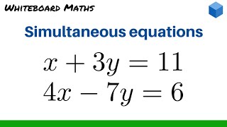 Solving simultaneous equations by substitution [upl. by Miran]