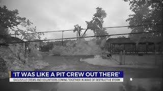 Eagleville crews volunteers coming together in wake of destructive storm [upl. by Krusche]