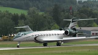 Gulfstream G700 T7IRL landing at Bern Airport [upl. by Tadich]