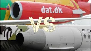 Pratt amp Whitney JT8D Vs Rolls Royce BR715 Engine Sound Battle [upl. by Goeger]