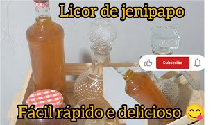 como fazer licor de jenipapo rápido fácil e delicioso 😋 [upl. by Aneris415]