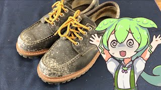 【ずんだもん解説】カビだらけの靴を磨く【靴磨きshoeshine】 [upl. by Tann]