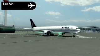 ROBLOX  SA213  San Air Flight Boeing 7779X [upl. by Gauldin]