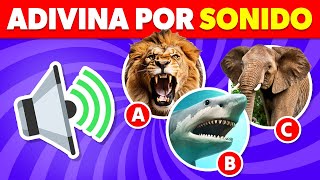 Adivina el ANIMAL por el SONIDO 🐶🔊🦁  Quiz de Animales  Aprende el Nombre y Sonido de los Animales [upl. by Esirehs]