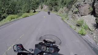 Motorcycles riding Arizona road 191 between Morenci and Alpine [upl. by Anidan655]