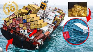 Containers falling into sea  what inside 😱💰😨 TOP 10 FACTS COMPAIATION [upl. by Anneehs]