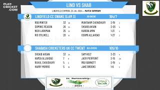 Lindfield CC Swans Slam XI v Shabash Cricketers UK CC Twenty20 [upl. by Esiahc989]