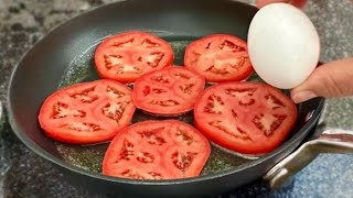 3 eggs for 1 tomato Quick breakfast in 5 minutes The recipe is simple and delicious [upl. by Ydnar]