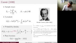 Prof Hugo Touchette  Large deviation theory From physics to mathematics and back [upl. by Hutchinson]