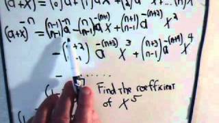 Binomial Expansion With Negative Exponent Example 1 [upl. by Atikram]