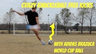 Crazy Knuckleballs With Adidas Brazuca World Cup Ball [upl. by Nalyac161]