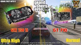 NVIDIA GT 710 vs gtx 750 ti gta 5 gameplay test  FPS testing  Best low budget graphic card [upl. by Ailb]