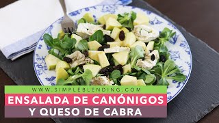 ENSALADA DE CANÓNIGOS Y QUESO DE CABRA  Ensalada con queso de cabra y semillas  Ensalada saludable [upl. by Ayhdnas]