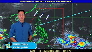 Public Weather Forecast issued at 4PM  12 November 2023 [upl. by Girand]