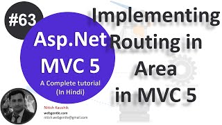 63 Routing in Area in mvc 5  mvc tutorial for beginners in net c  MVC By Nitish [upl. by Aramoix]