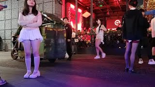 4K街拍：深圳夜生活，告白气球很好听！ 4k walk china，Bar Street，Nightlife，shenzhen city beautiful Chinese girls [upl. by Gristede]