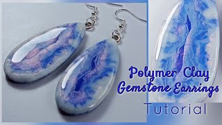 How to Make polymer Clay Gemstone Earrings l LoviCraft [upl. by Asiat]