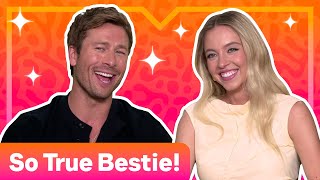 Anyone But You’s Sydney Sweeney amp Glen Powell Play A Game Of So True Bestie  MTV Movies [upl. by Ailekahs]