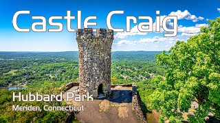 Aerial Video of Castle Craig at Hubbard Park Meriden CT 2024 [upl. by Jerrome]