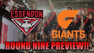 Essendon v GWS Round Nine Prediction  Preview [upl. by Lanam803]