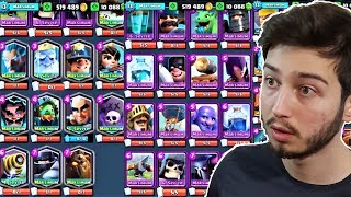 YUH BÜTÜN KARTLARI MAXLADIM  EN MAX HESAP   Clash Royale [upl. by Nalid]