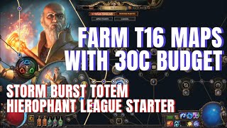 POE 323 324 Storm Burst Totem Hierophant League Starter  Extremely Low Budget [upl. by Gerg]