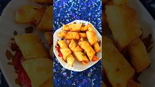 Trending Potato Roll Samosa 😋  Croissant Samosa shorts youtubeshorts food recipe samosa [upl. by Nilauqcaj]