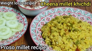 Proso Millet Khichdi Recipe  Healthy Cheena Millet Khichdi for Weight Loss  Healthy Millet recipe [upl. by Eresed19]