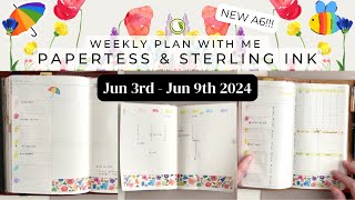 Plan With Me June 3rd  June 9th 2024  Papertess B6 amp Weeks  Sterling Ink A6 [upl. by Lhadnek]