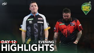 CHAMP DETHRONED  Day 12 Evening Highlights  202324 Paddy Power World Darts Championship [upl. by Ahsela]