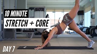 DAY 7  10 MIN STRETCH amp CORE  Full Body RECOVERY Mobility Flexibility Workout at home [upl. by Aissat]