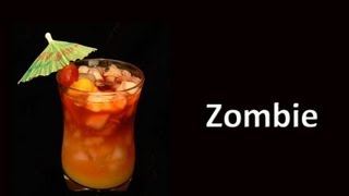 Zombie Cocktail Drink Recipe [upl. by Ellesig]