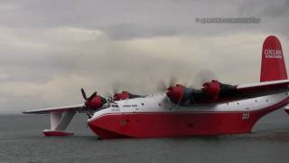 Martin Mars Water Bomber Demo  Richmond BC [upl. by Adnilg571]