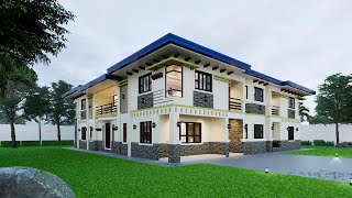 2 Storey House Design18x18meters [upl. by Akers88]