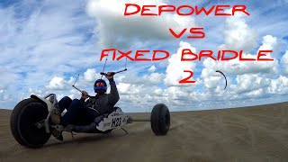 Kitebuggy Les Hemmes 092024 Course Special Depower vs Fixed Bridle 2 [upl. by Dreddy20]