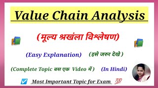 Value Chain Analysis in Hindi  Porters Value Chain [upl. by Rednaskela]