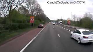 Dual carriage way crash between a HGV and a car not giving way [upl. by Leviram]