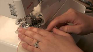 Serger Sewing Techniques How To Make A Rolled Hem Napkin [upl. by Sidra137]