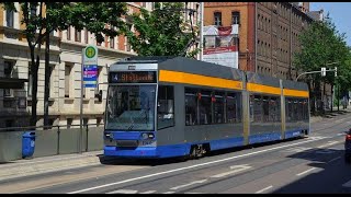 LVB Straßenbahn Leipzig Linie 4 nach Gohlis [upl. by Hairacaz]