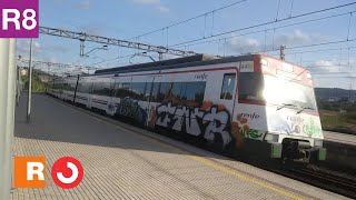 Rodalies de Catalunya 447 amb decoració Cercanías parant a Castellbisbal amb destinació R8 Martorell [upl. by Annora]