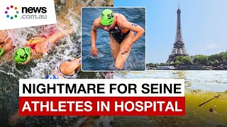 Paris’ worst fears as Olympic athlete hospitilised after swimming in the river Seine [upl. by Ulita]