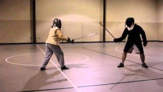 Martial Exchange Highland Broadsword Mungall vs Rapier OConnor [upl. by Nylarad723]