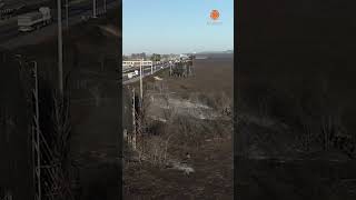 Así quedo la zona del incendio de la Autopista Córdoba  Carlos Paz [upl. by Lain]